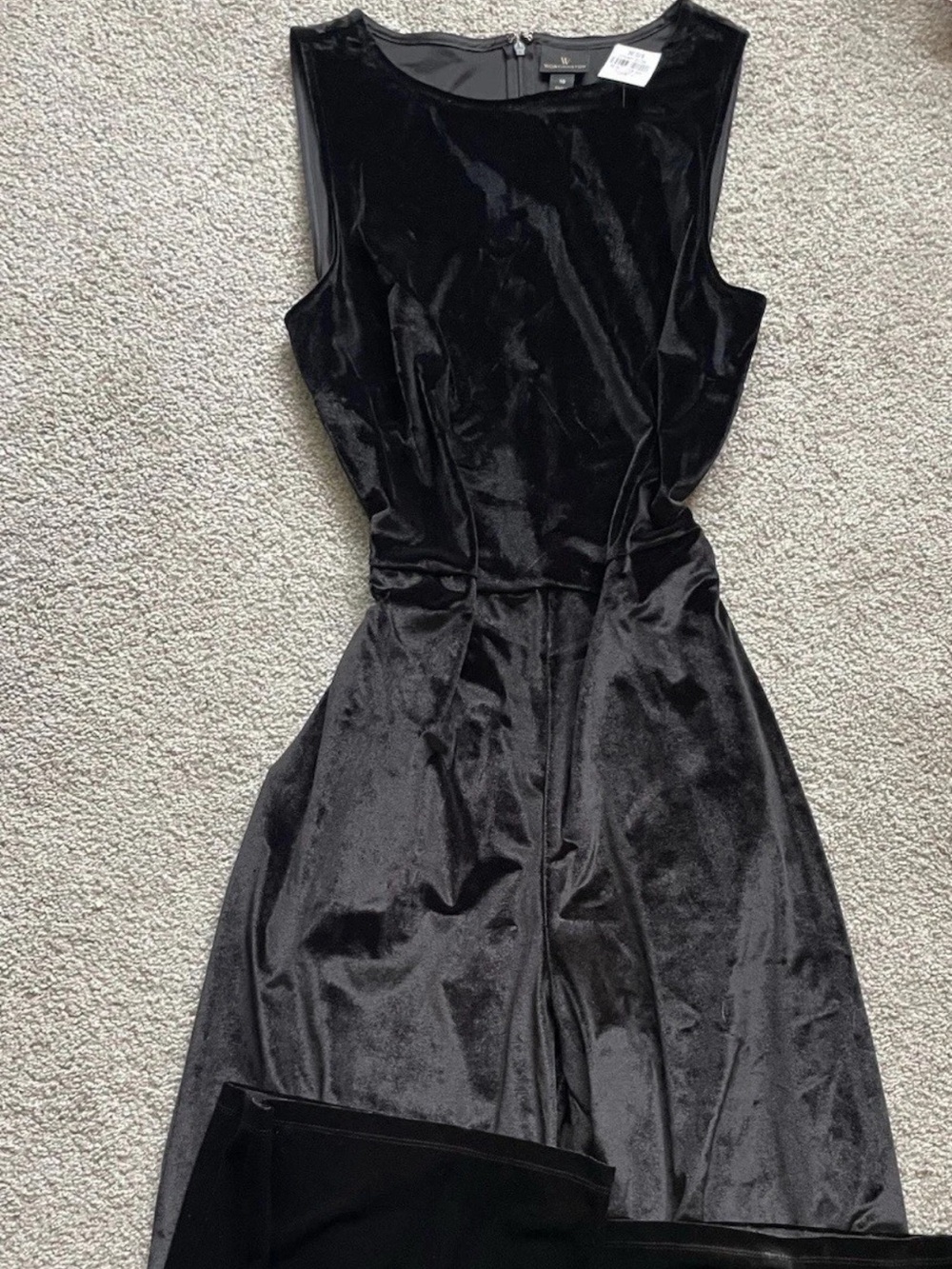 Worthington Black Velvet Jumpsuit - Picture 3 of 9